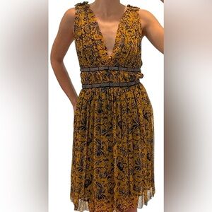 Isabel Marant Etoile Yellow Floral Dress